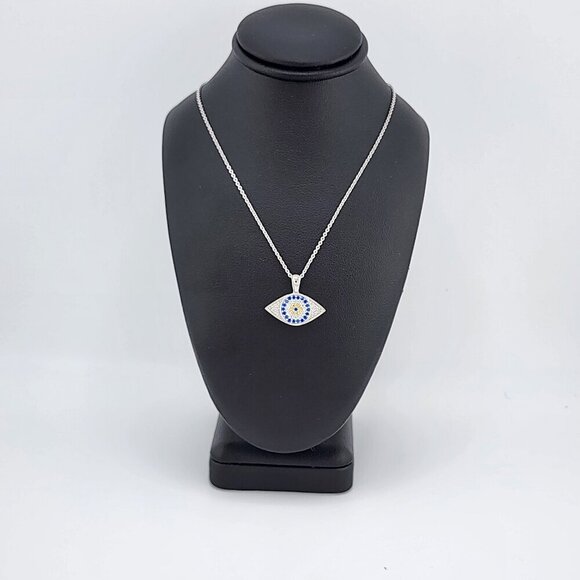 Brand New Sterling Silver 925 Evil Eye Necklace